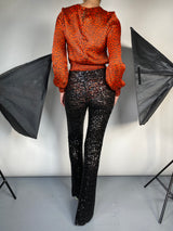 Blusa Naranja Animal Print
