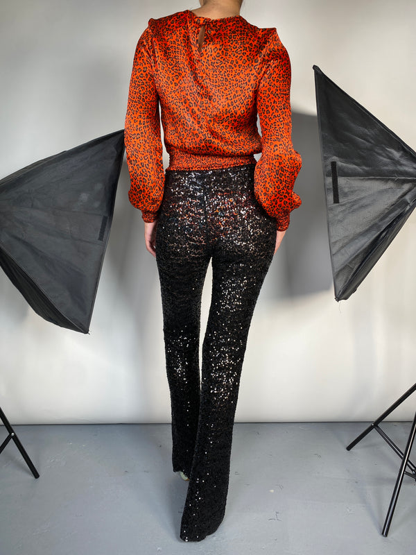 Blusa Naranja Animal Print