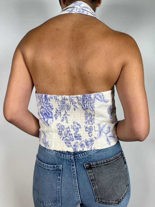 Blusa Halter Lino