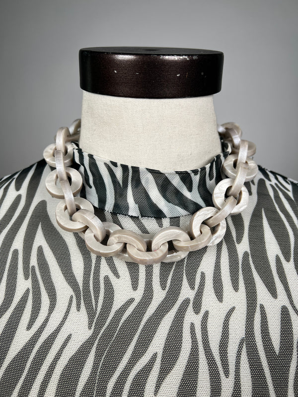 Collar Cadenas Slim Plateado