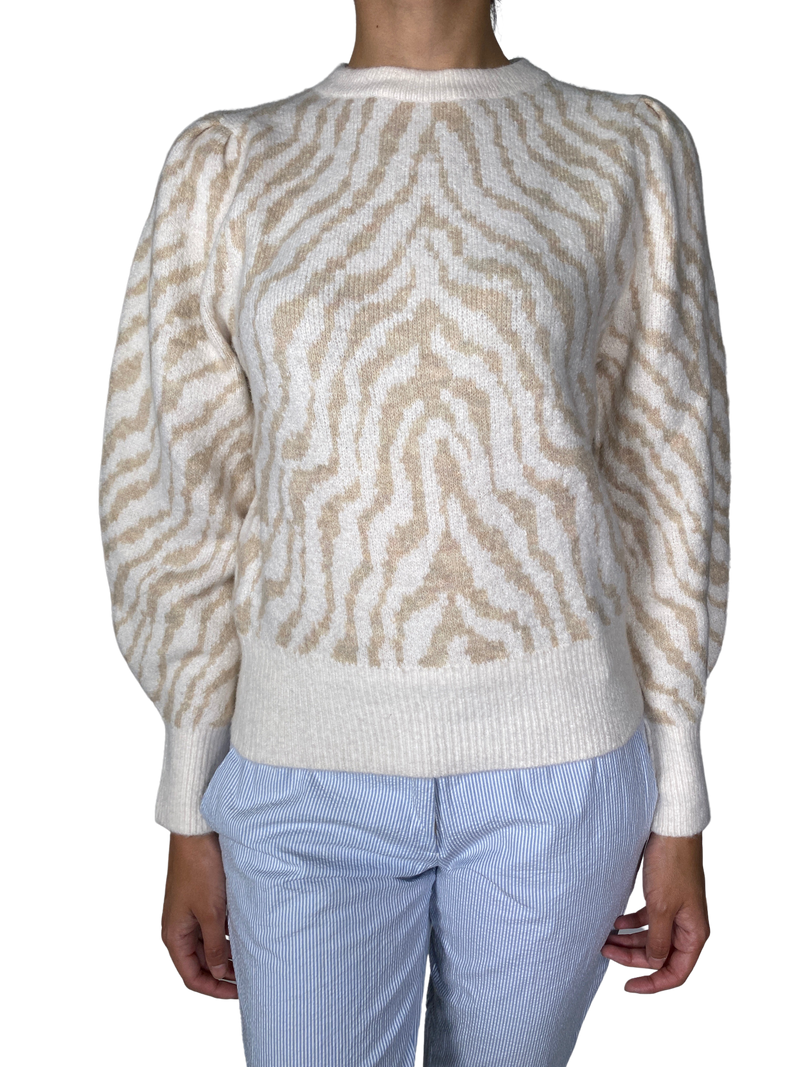 Sweater Animal Print Beige