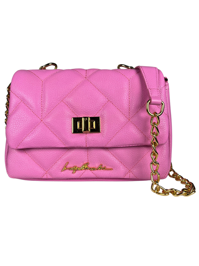 Bandolera Rosa Chicle Cuero