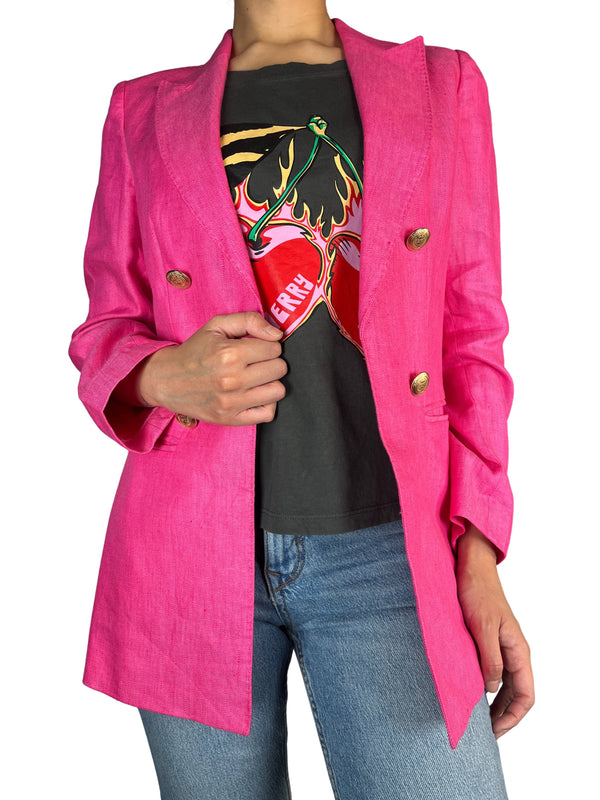 Blazer Lino Rosado