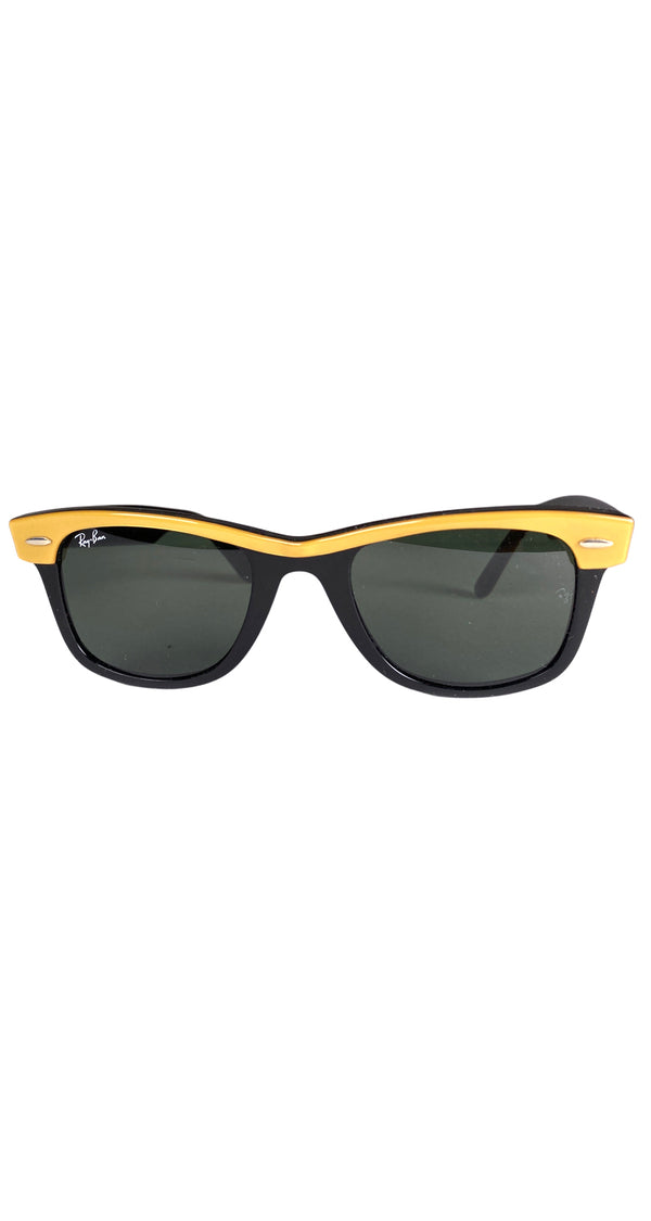 Anteojos Wayfarer Dorado Y Negro