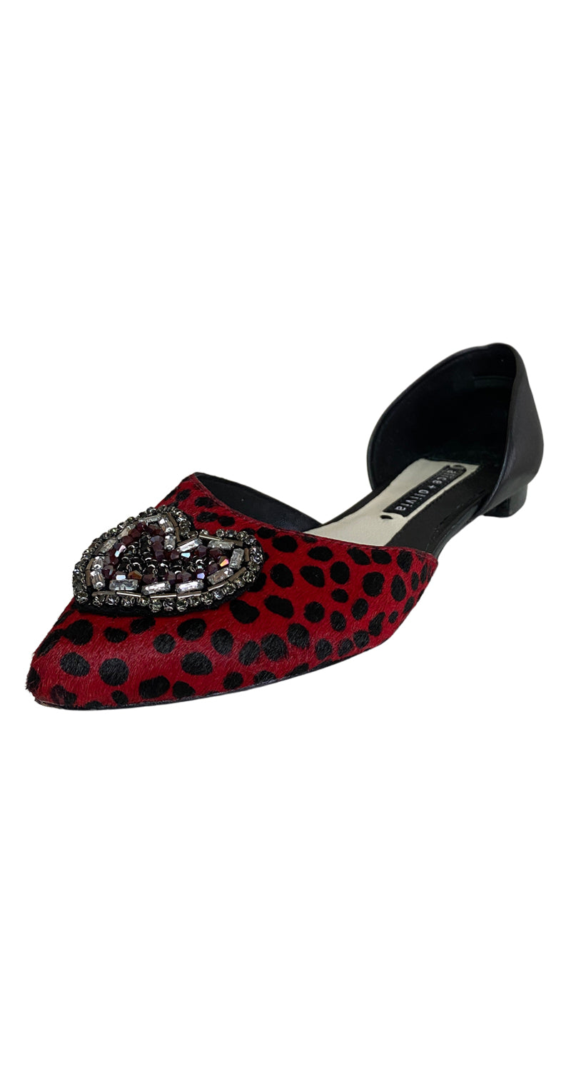 Flats Animal Print Rojo