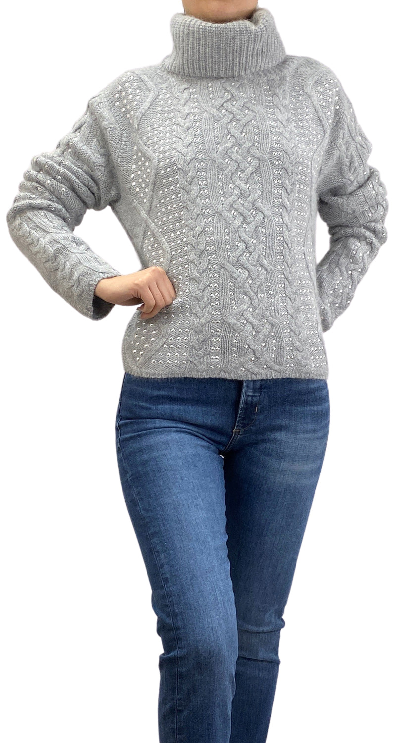 Sweater Gris Tachas