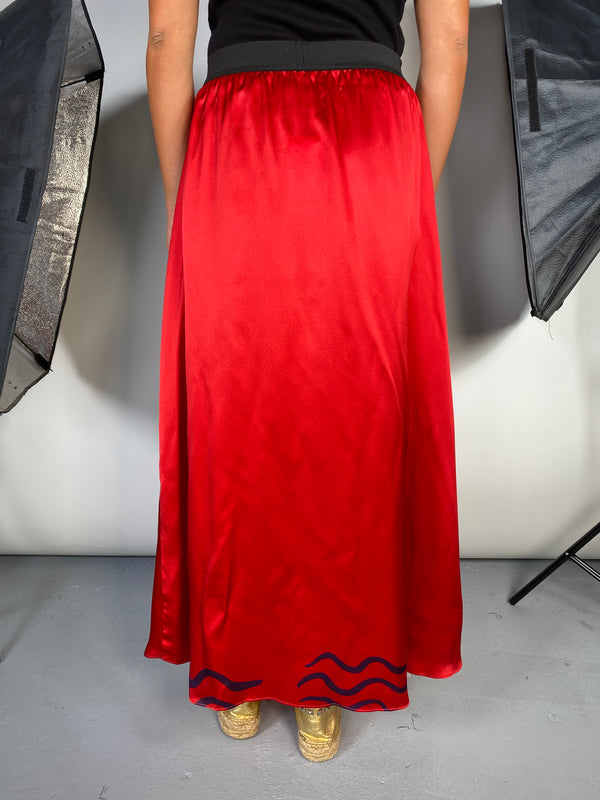 Pollera Seda Red