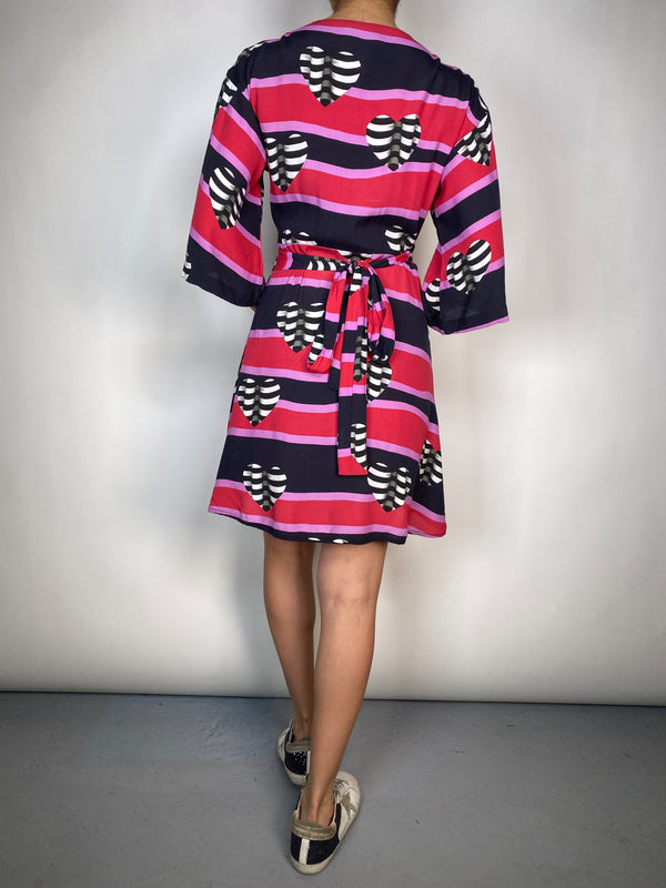 Vestido Wrap Burdeo