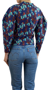 Polera Azul Estampada