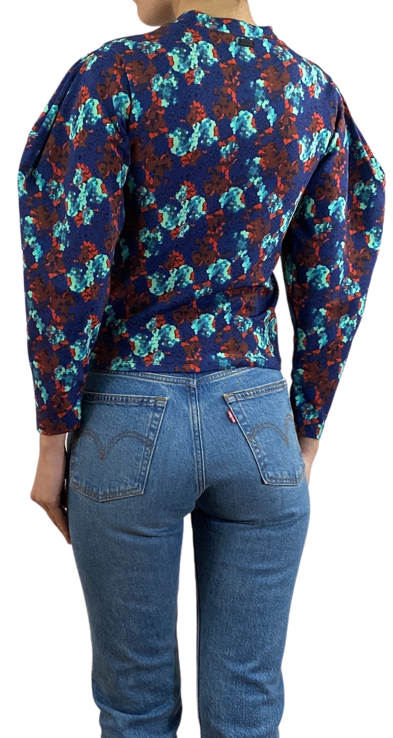 Polera Azul Estampada