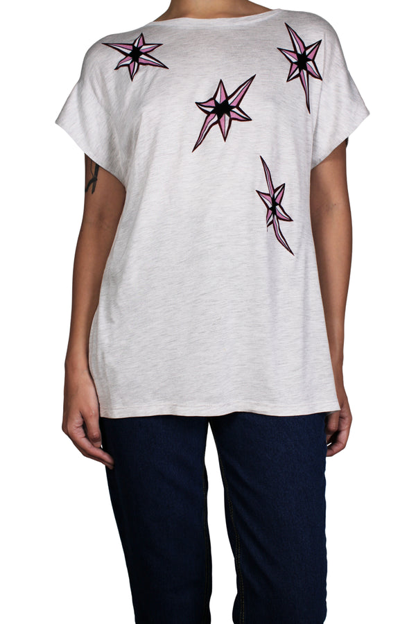 Polera Estrellas Bordadas