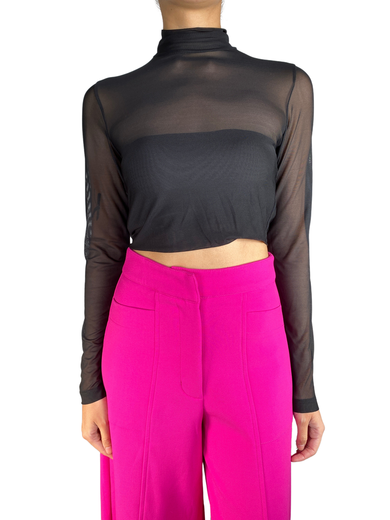 Polera Traslucida Negra