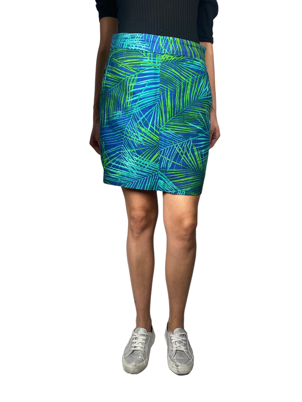 Falda Azul Estampada