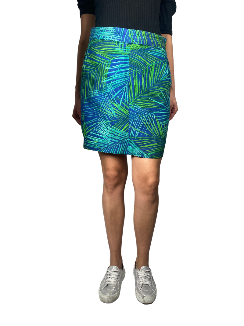 Falda Azul Estampada