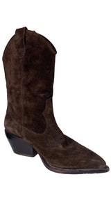 Botas Cowboy Gamuza Café