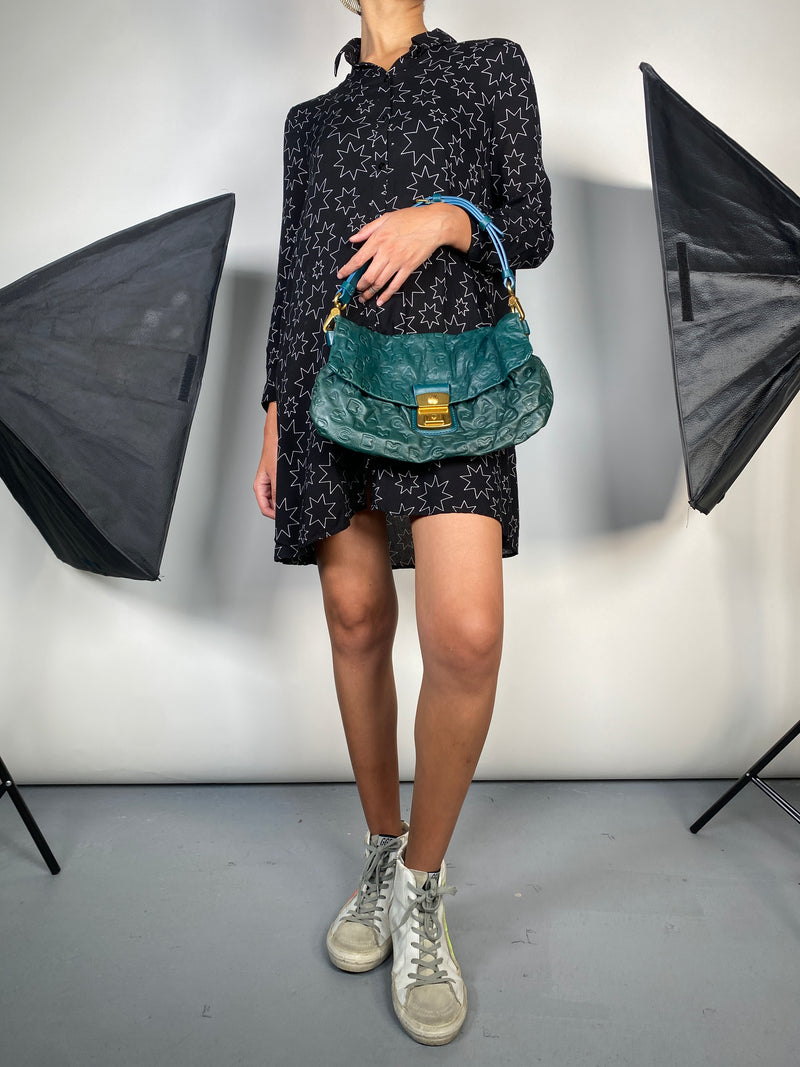 Cartera Verde Azulado