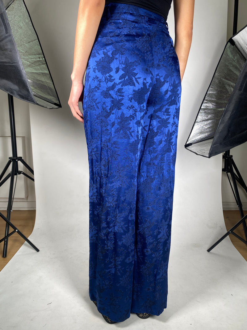 Pantalón Azul Jacquard