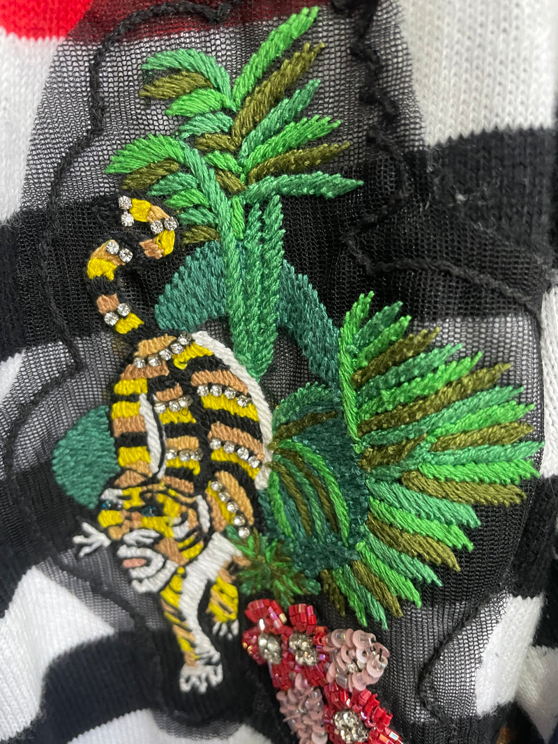 Sweater Navy Parche Leopardo