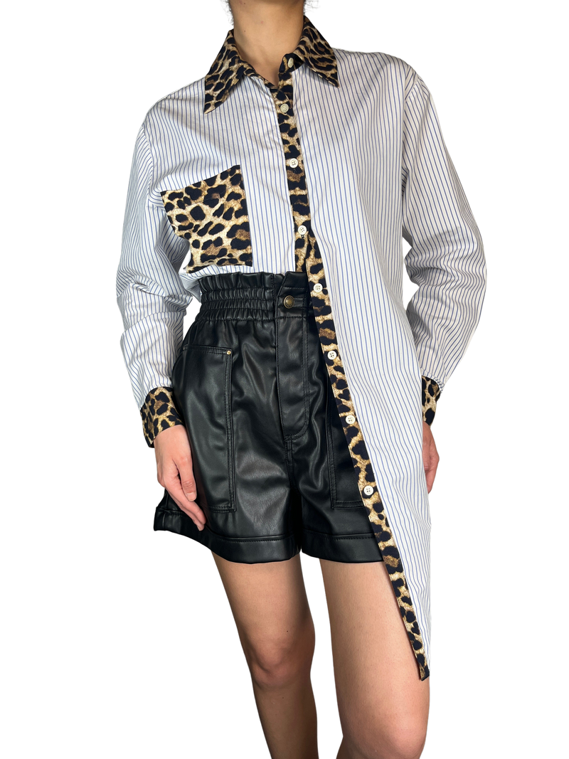 Blusa Rayas Y Animal Print