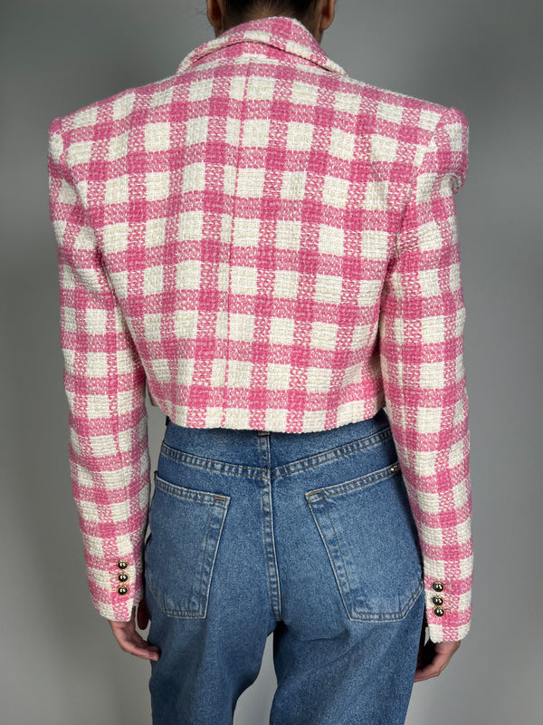 Chaqueta Tweed Corta