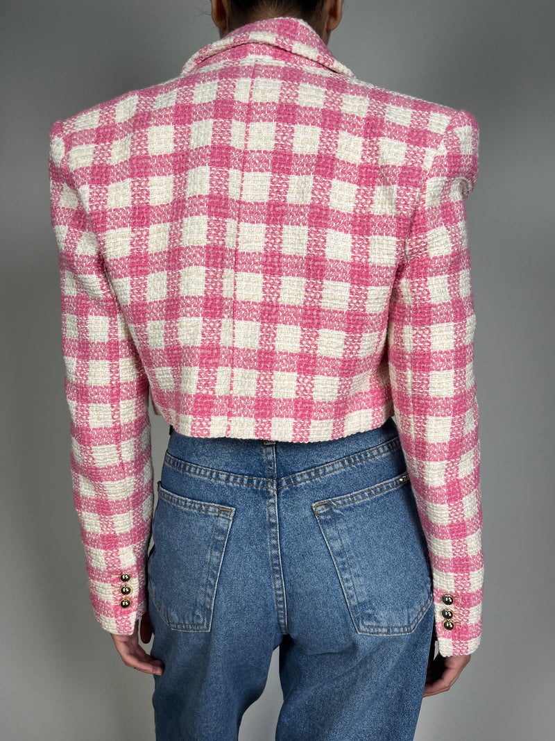 Chaqueta Tweed Corta