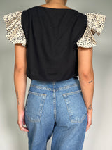 Polera Mangas Leopard