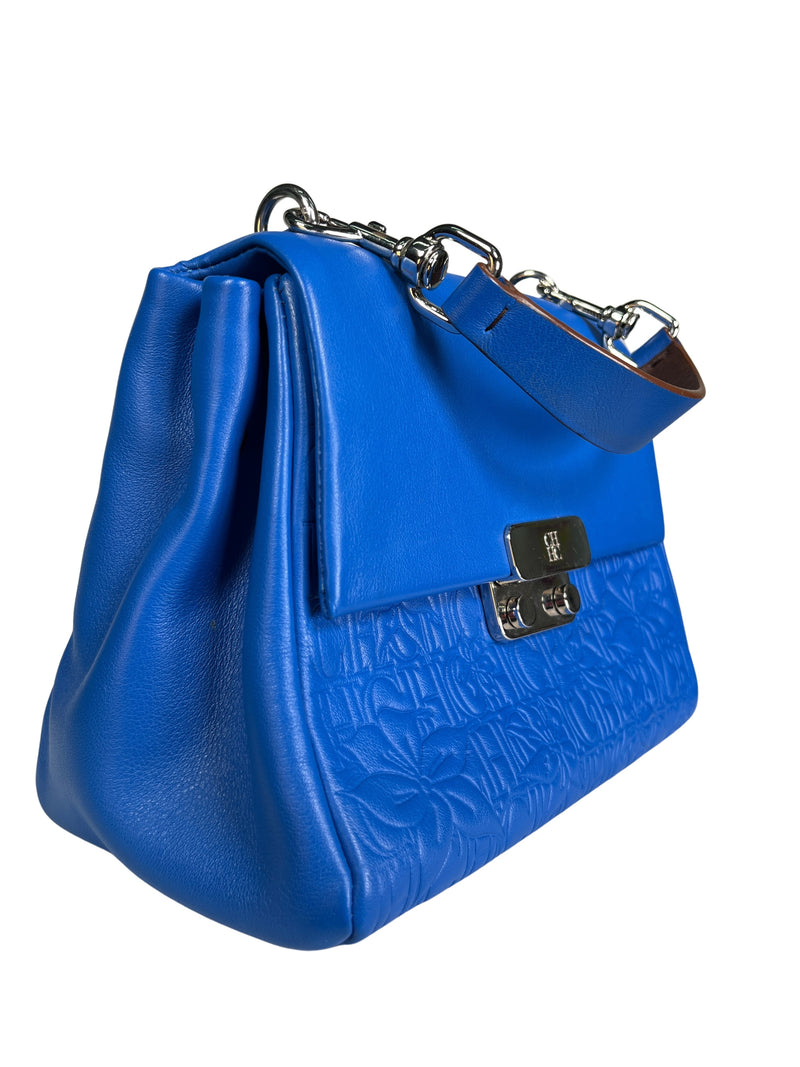 Cartera Cuero Azul