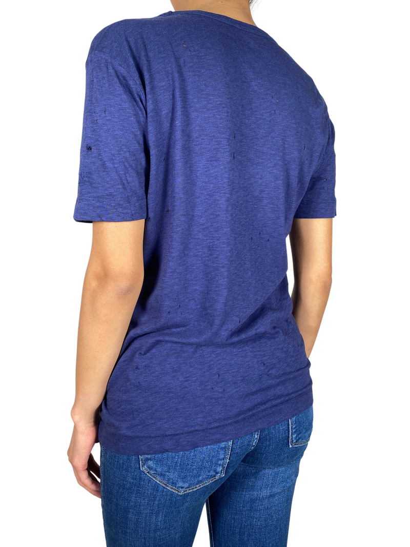 Polera Azul Destroyed