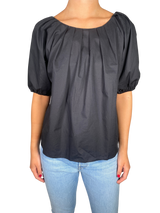 Blusa Cuello Redondo Negro