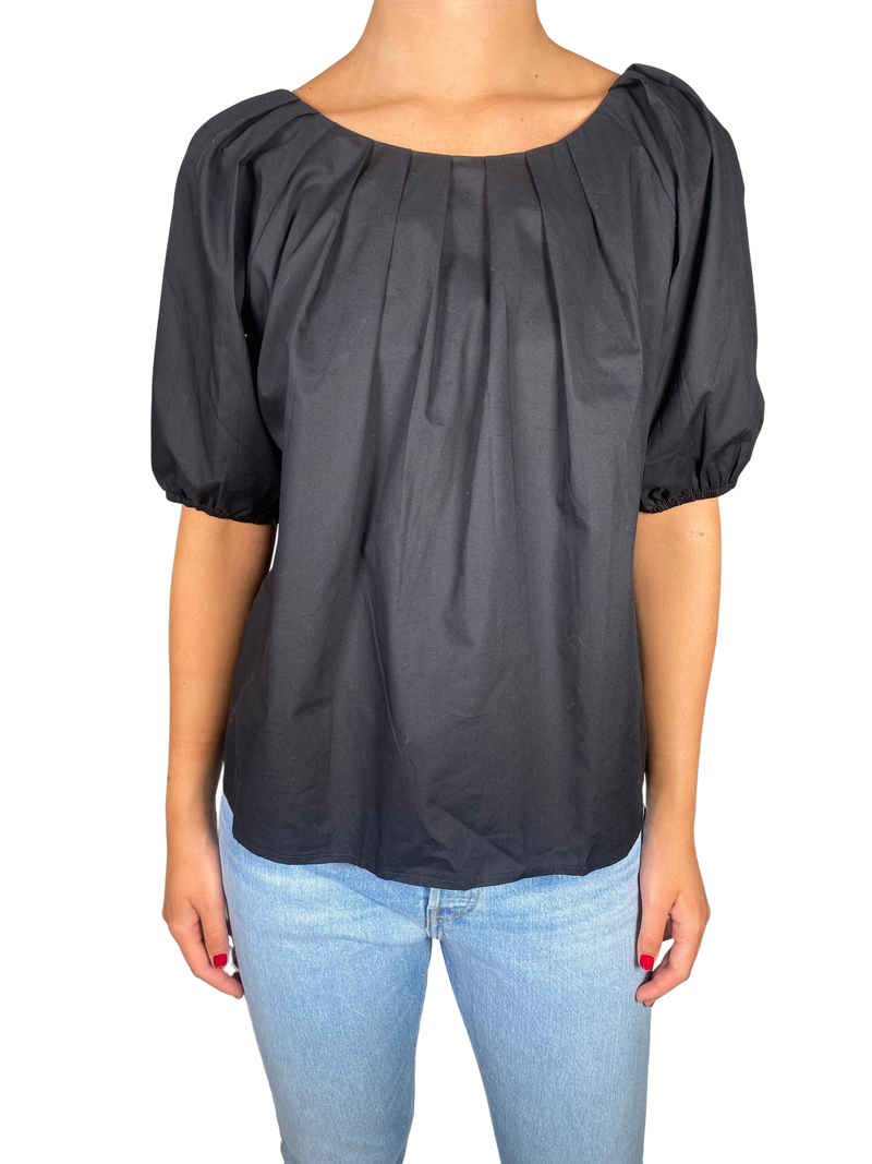 Blusa Cuello Redondo Negro