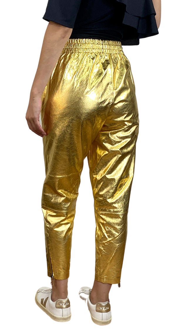 Pantalón Cuero Dorado