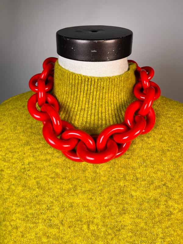 Collar Eslabón Rojo