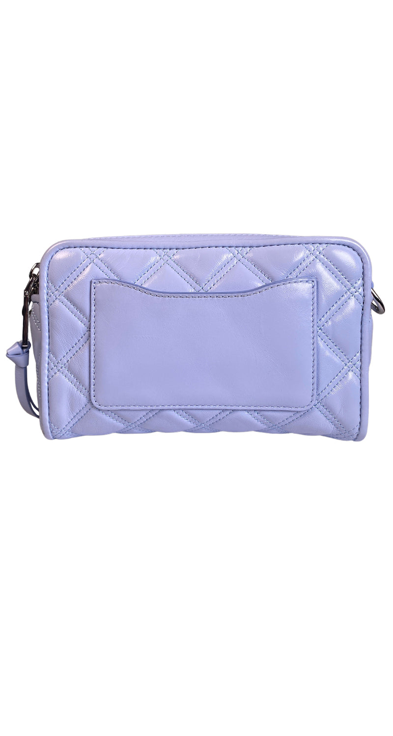 Bandolera Cuero Celeste