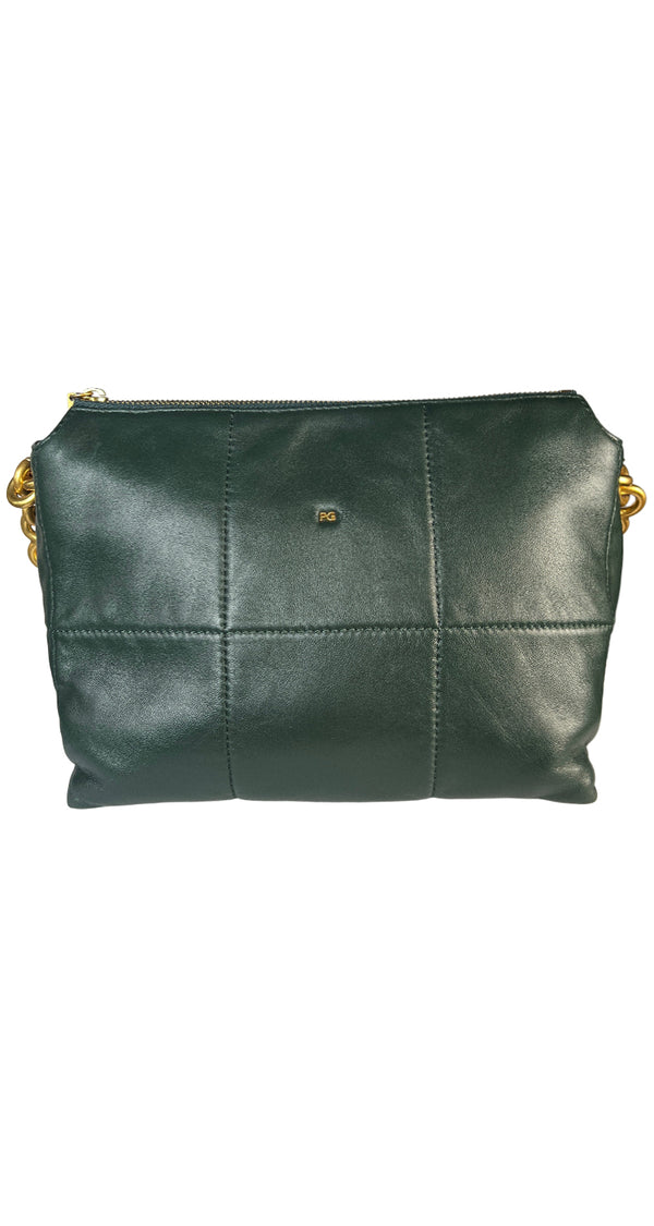 Cartera Cuero Verde