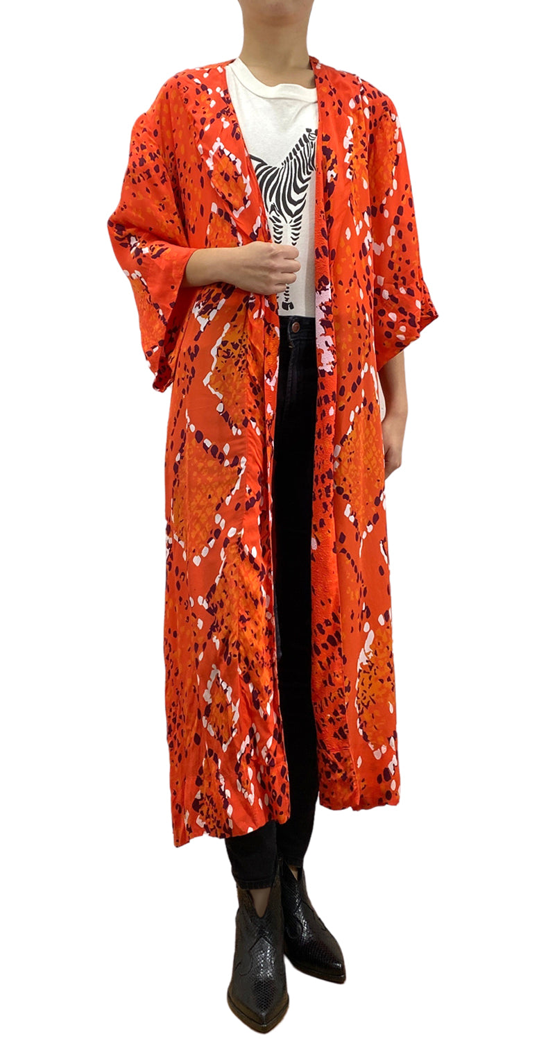 Kimono Naranjo Estampado