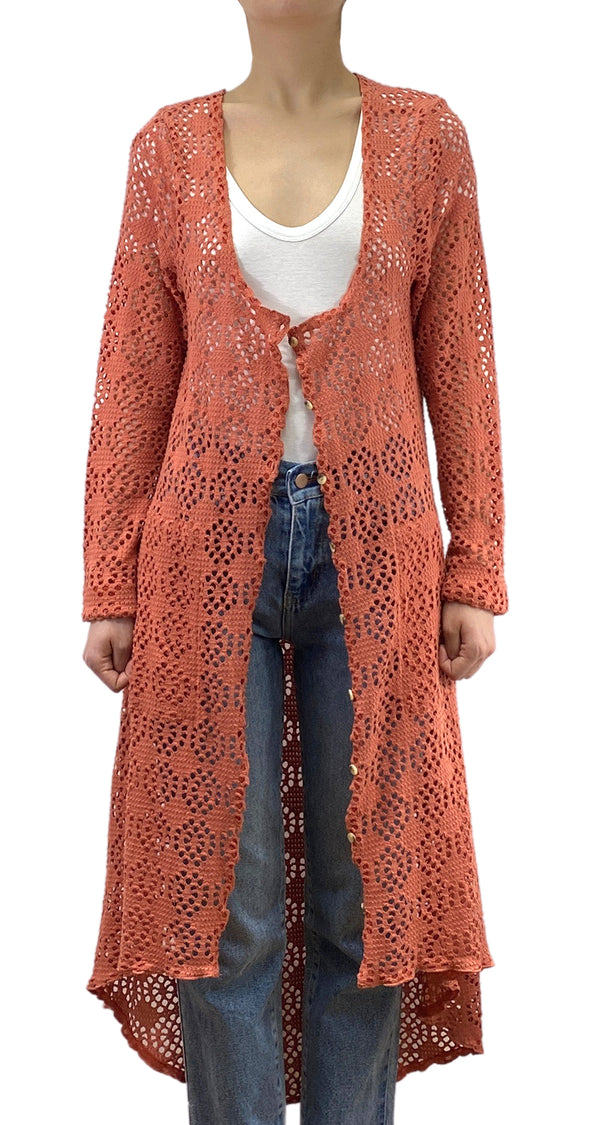 Kimono Tejido Coral Eyelet