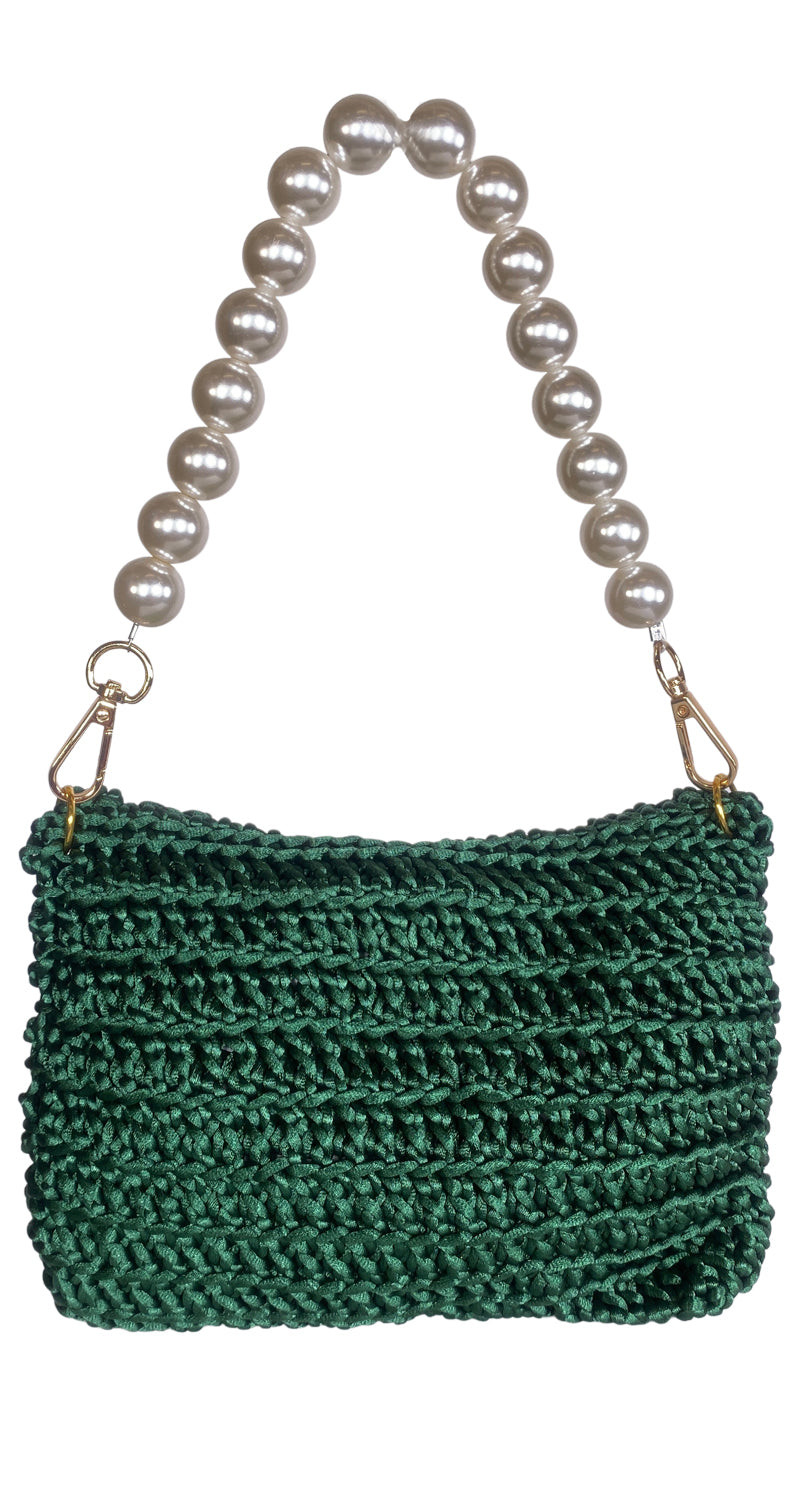 Bolso Tejido Perlas