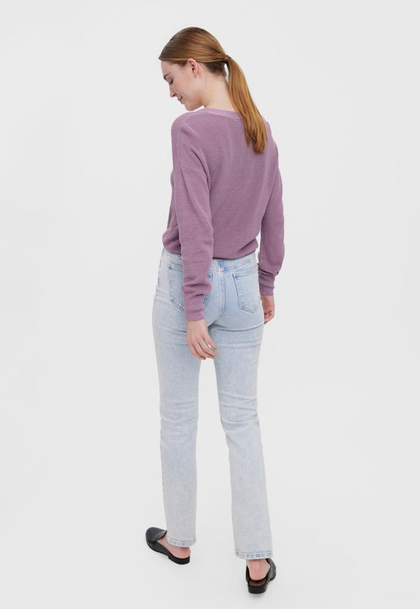 Cardigan Vero Moda Morado - Calce Holgado