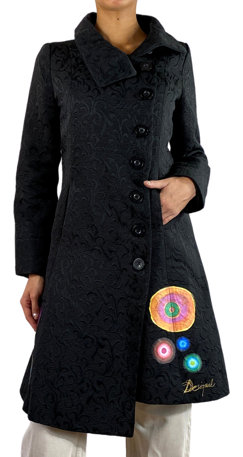 Chaqueta Larga Negra Desigual – Market People