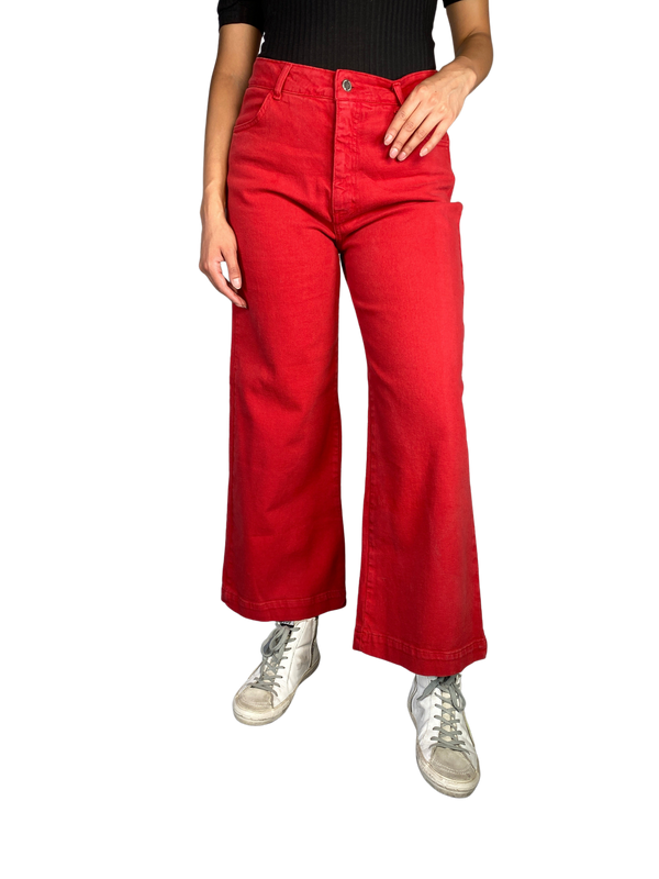 Pantalón Denim Rojo