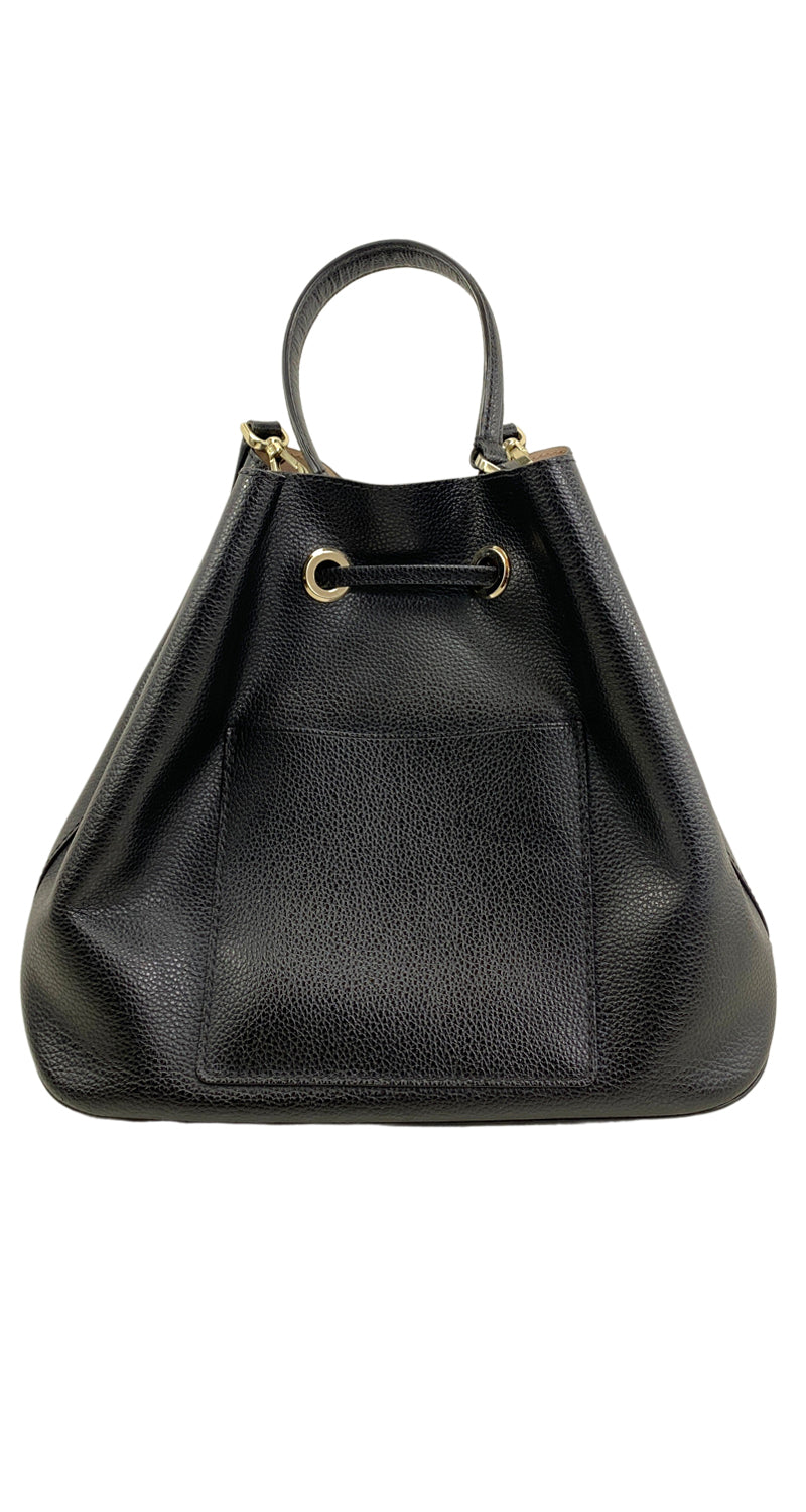 Cartera Cuero Negra