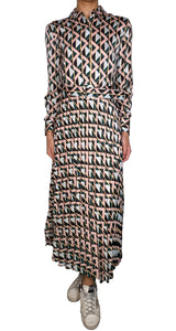 Vestido Plisado Multicolor