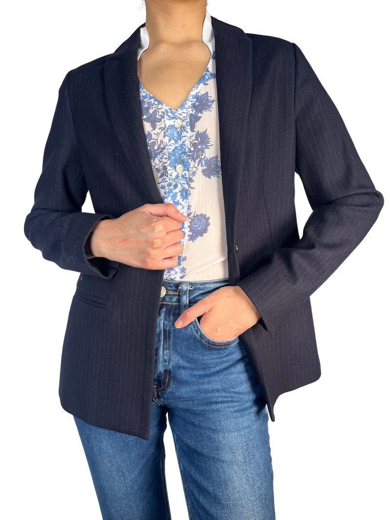 Blazer Rayas Lana