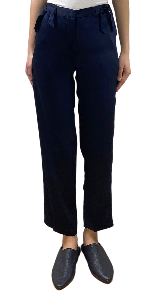 Pantalón Seda Azul