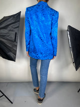 Blazer Jacquard Azul