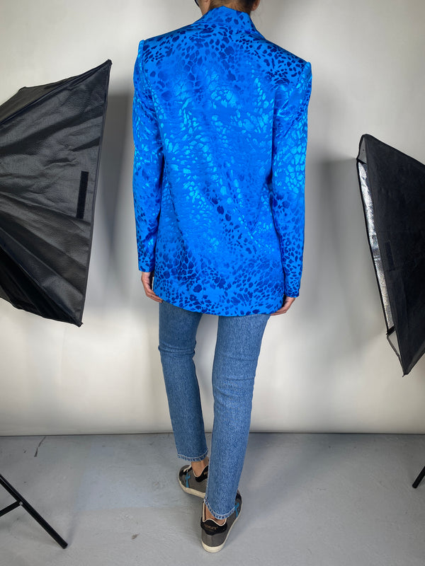 Blazer Jacquard Azul