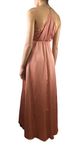 Vestido Maxi Rosa Cruzado
