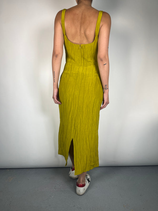 Vestido Seda Y Lino