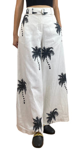 Pantalón Blanco Palmeras