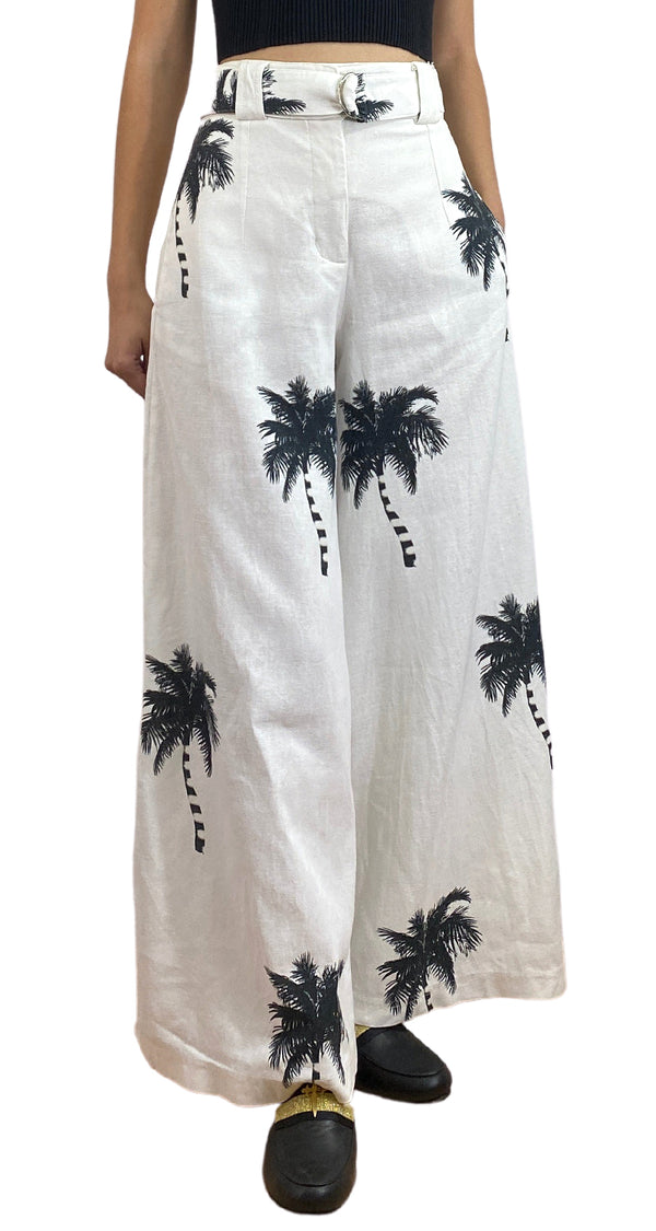 Pantalón Blanco Palmeras